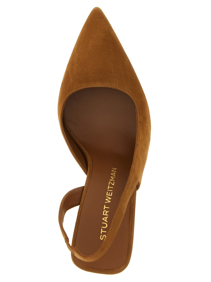 Escarpins à talons hauts en chèvre marron Stuart Weitzman