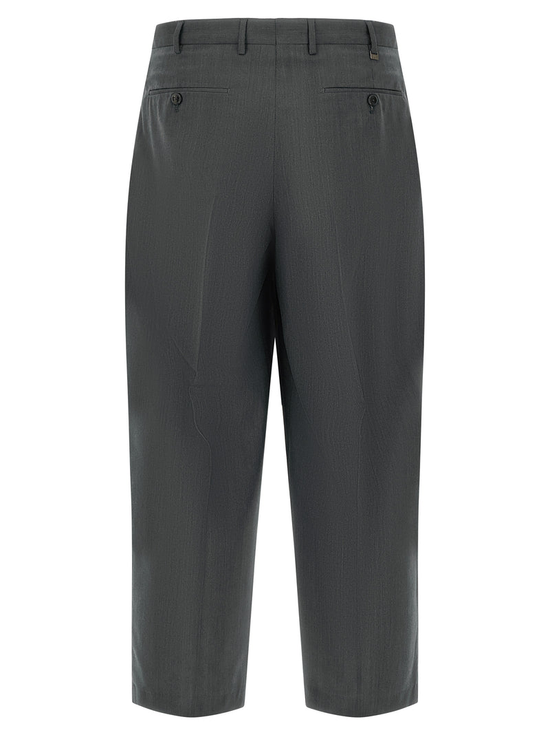 PT Torino Pantalon de ville en laine vierge gris