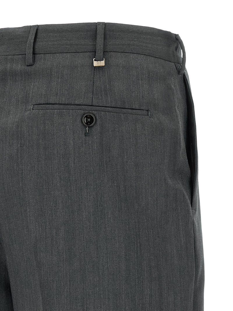 PT Torino Pantalon de ville en laine vierge gris
