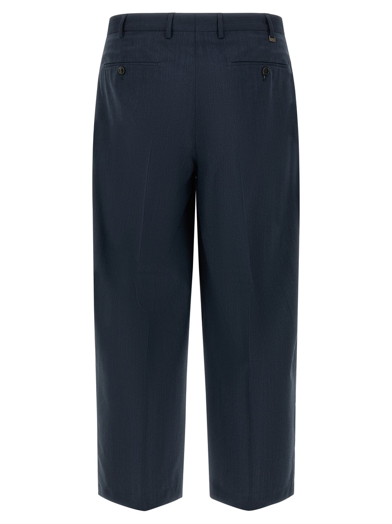 Pantalon de costume PT Torino en laine vierge bleu