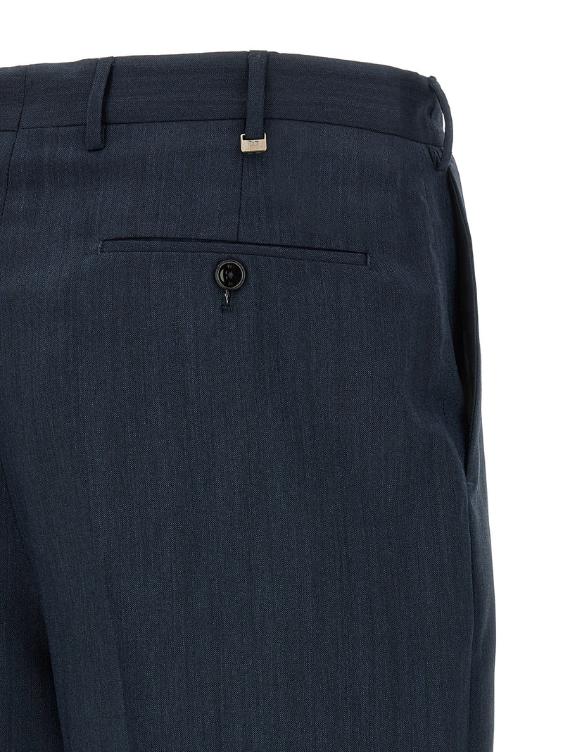Pantalon de costume PT Torino en laine vierge bleu