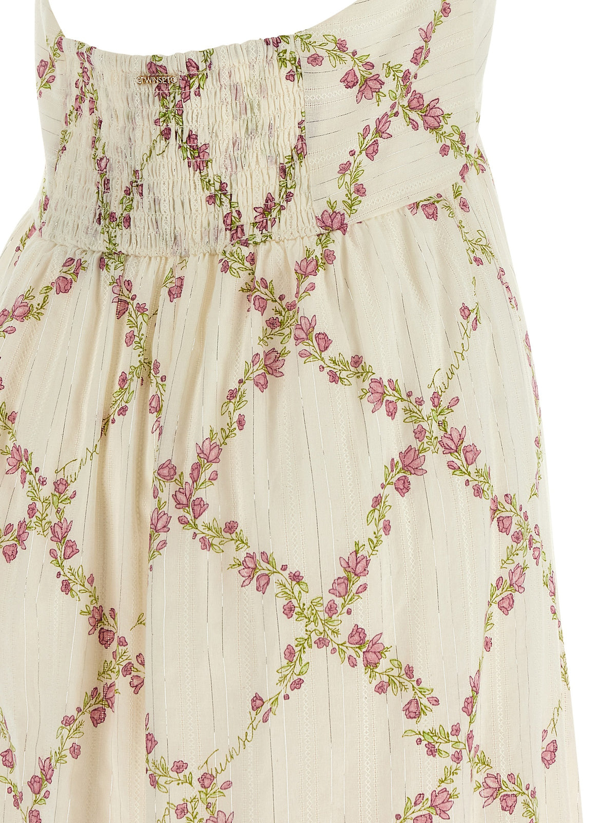 Robe Longue en Coton Blanc Twinset