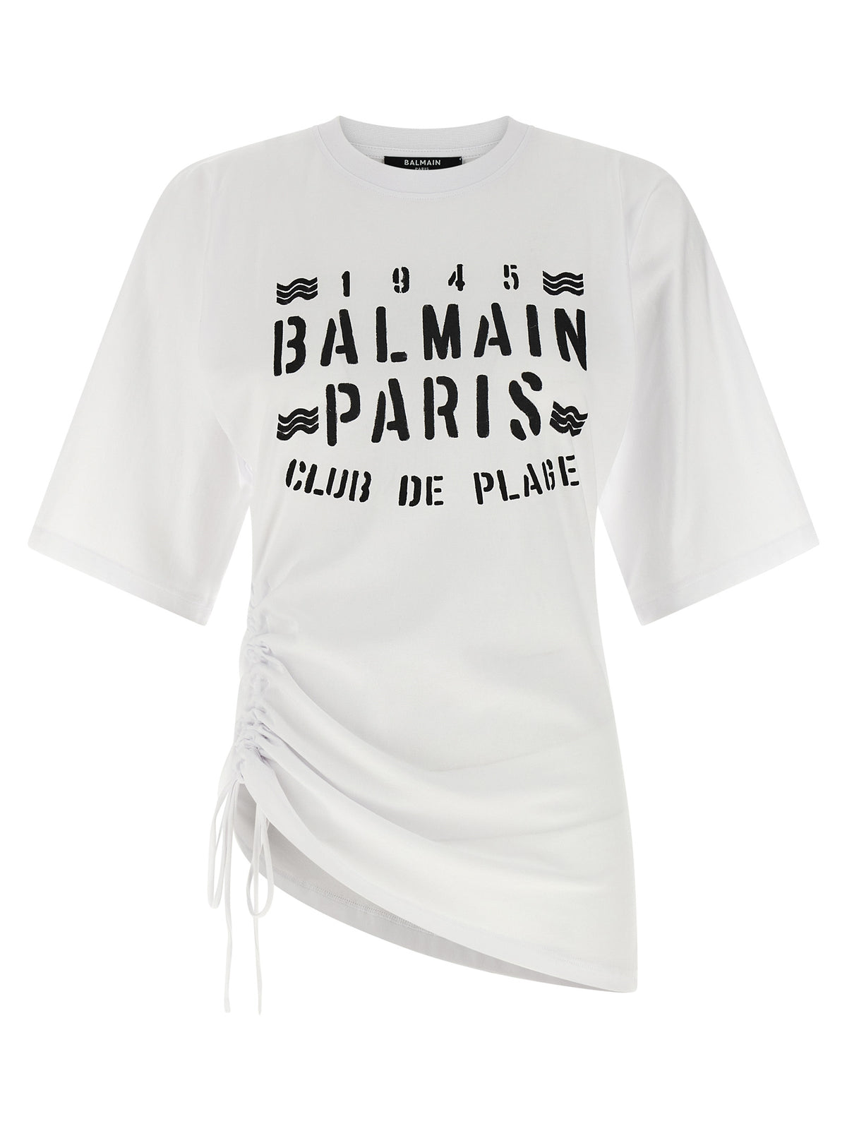 T-shirt Balmain bicolore en coton
