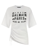 T-shirt Balmain bicolore en coton