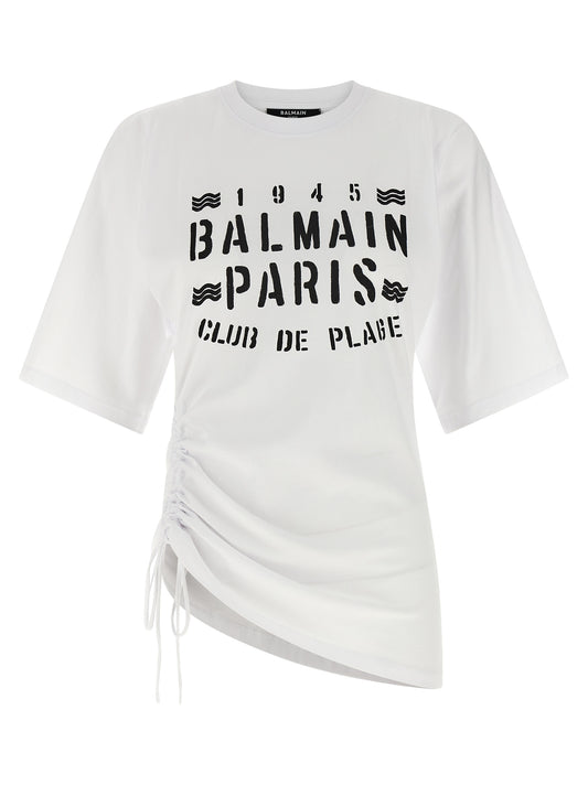 T-shirt Balmain bicolore en coton