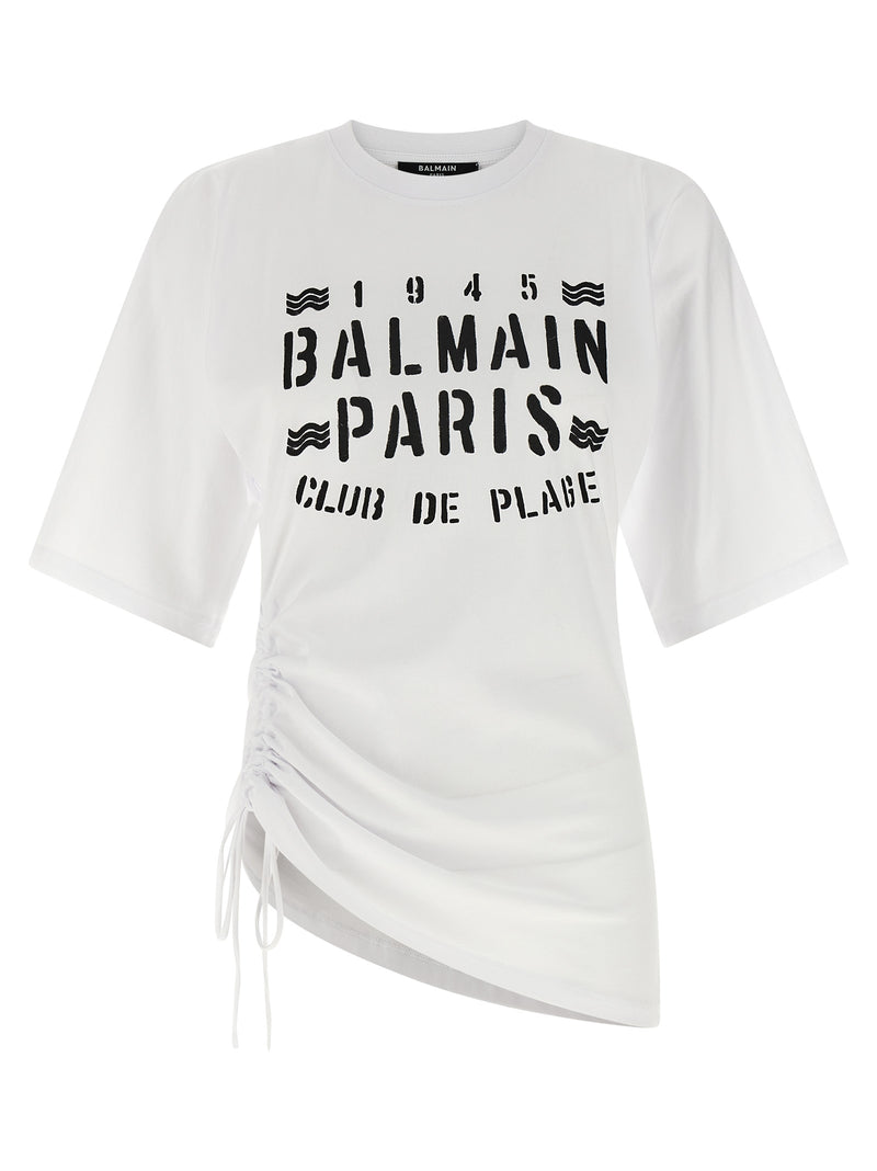 T-shirt Balmain bicolore en coton
