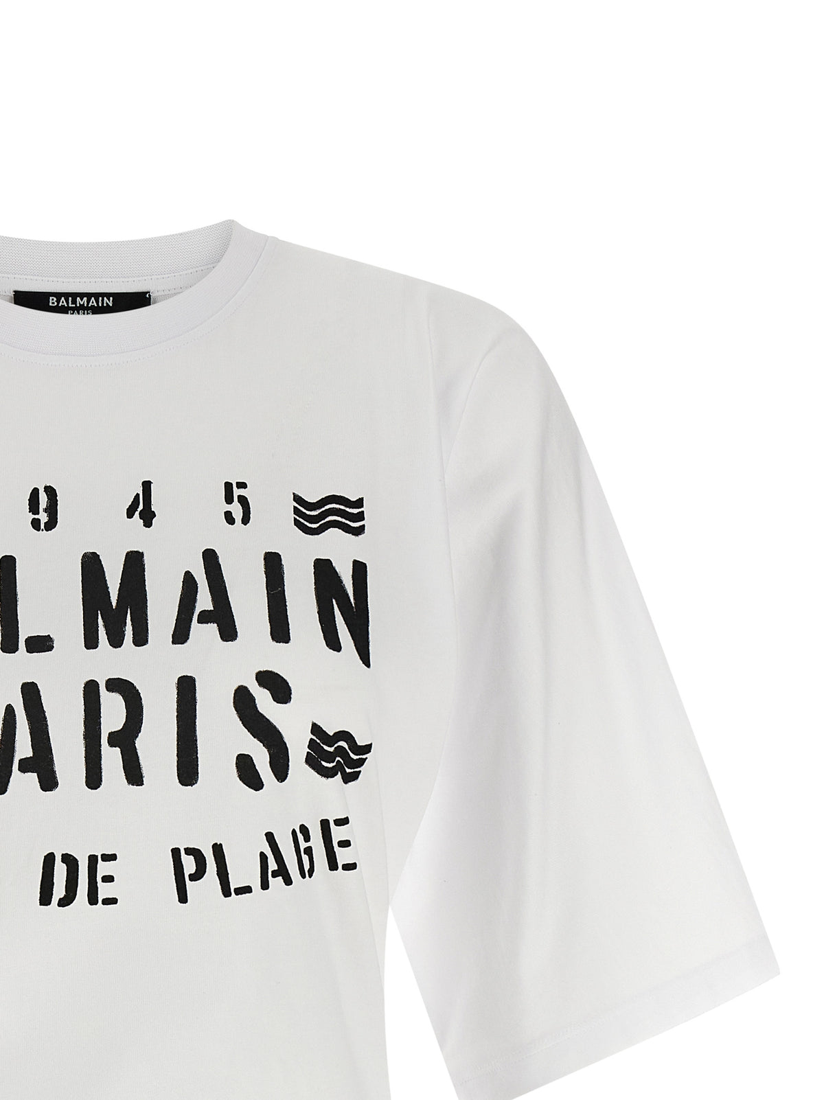 T-shirt Balmain bicolore en coton