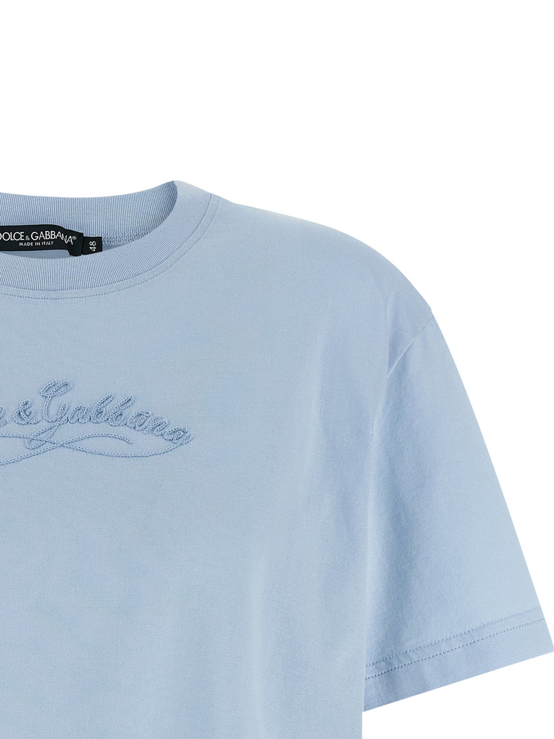 Dolce & Gabbana Blue Cotton T-Shirt