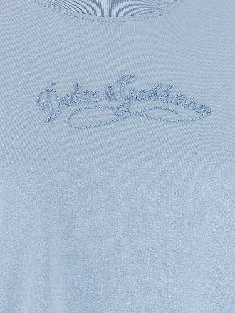 Dolce & Gabbana Blue Cotton T-Shirt