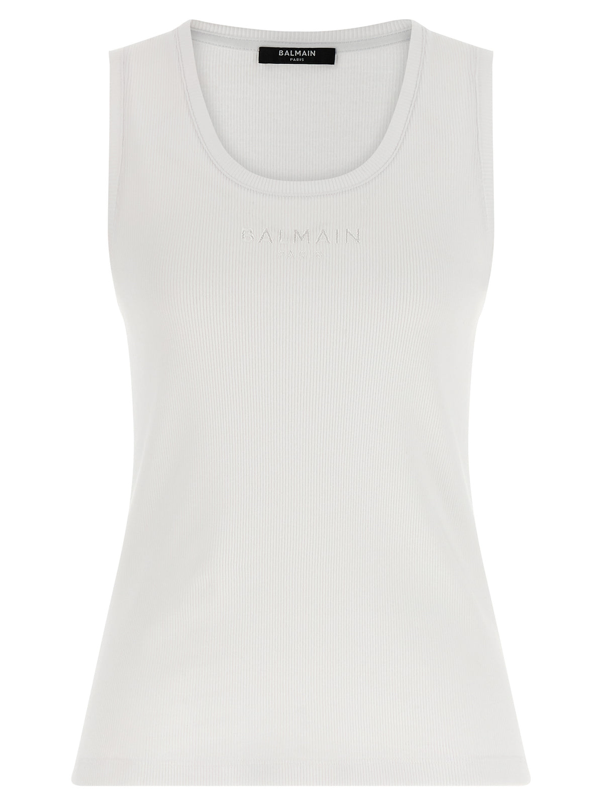 Balmain White Cotton Tank Tops