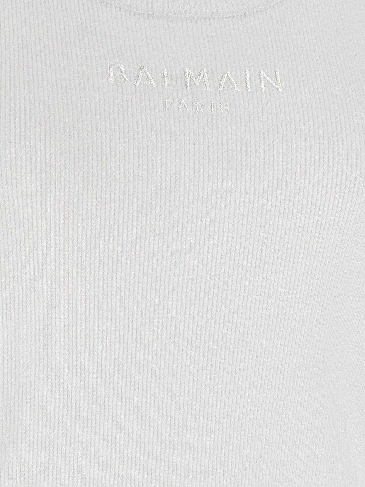 Balmain White Cotton Tank Tops