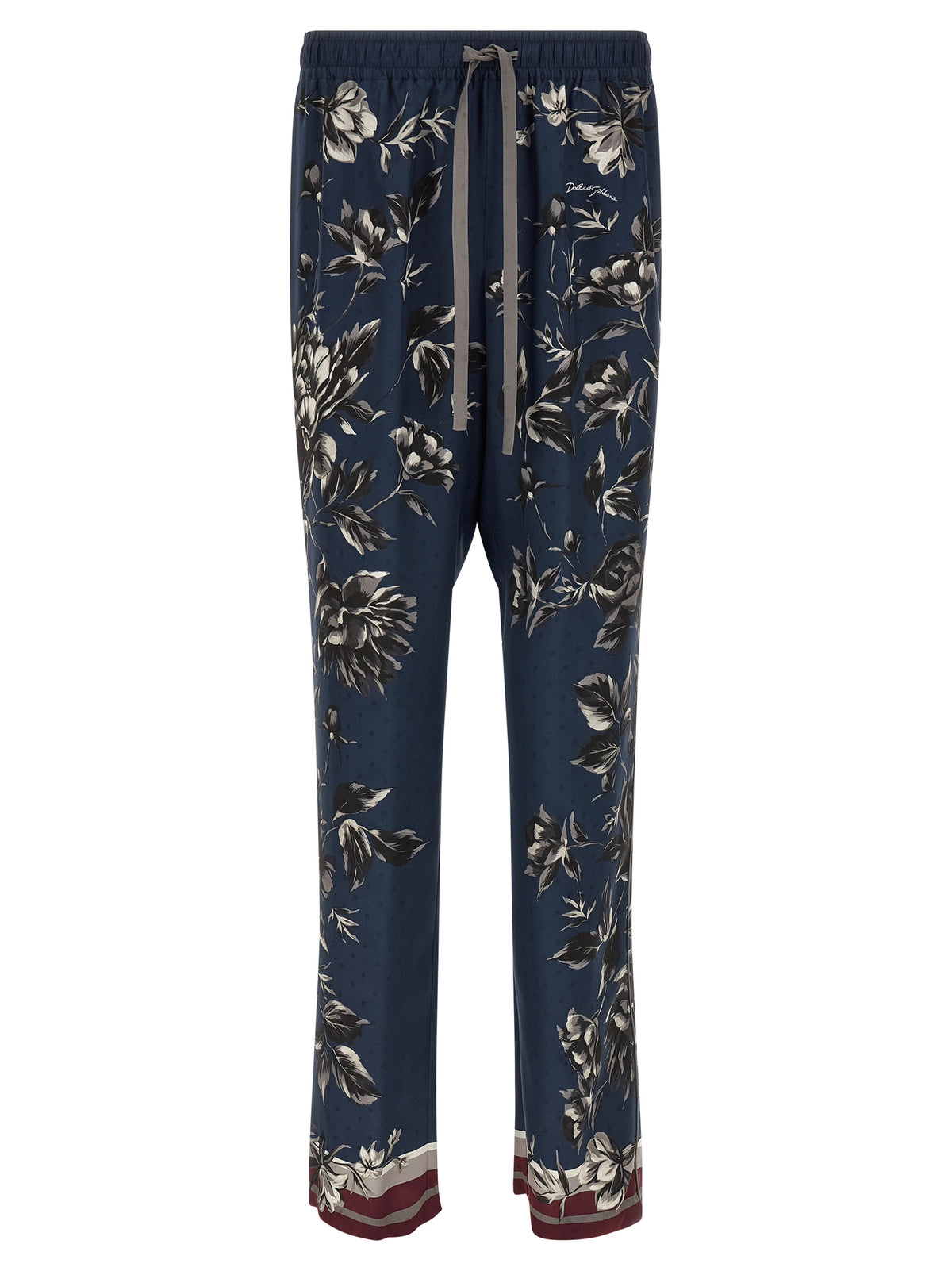 Dolce & Gabbana Vanity Blue Silk Casual Pants for Men