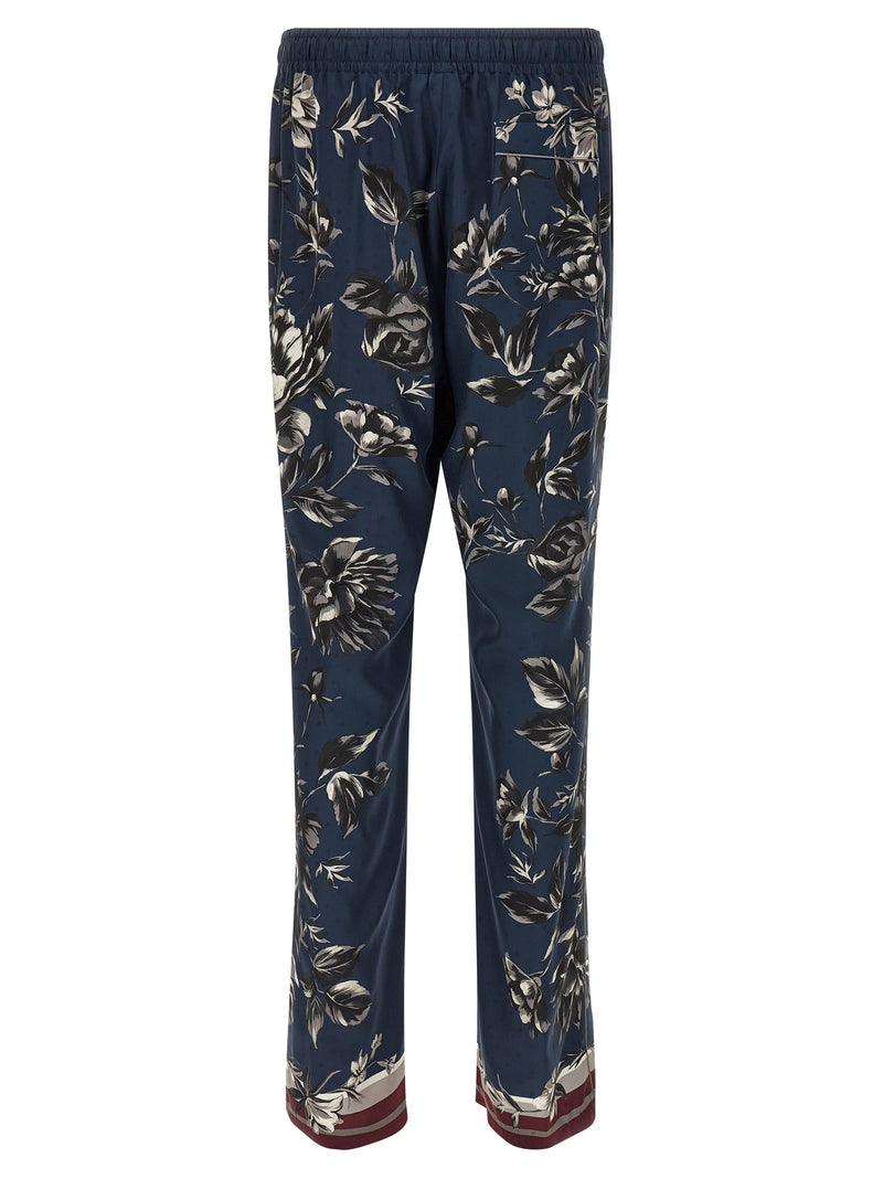 Dolce & Gabbana Vanity Blue Silk Casual Pants for Men