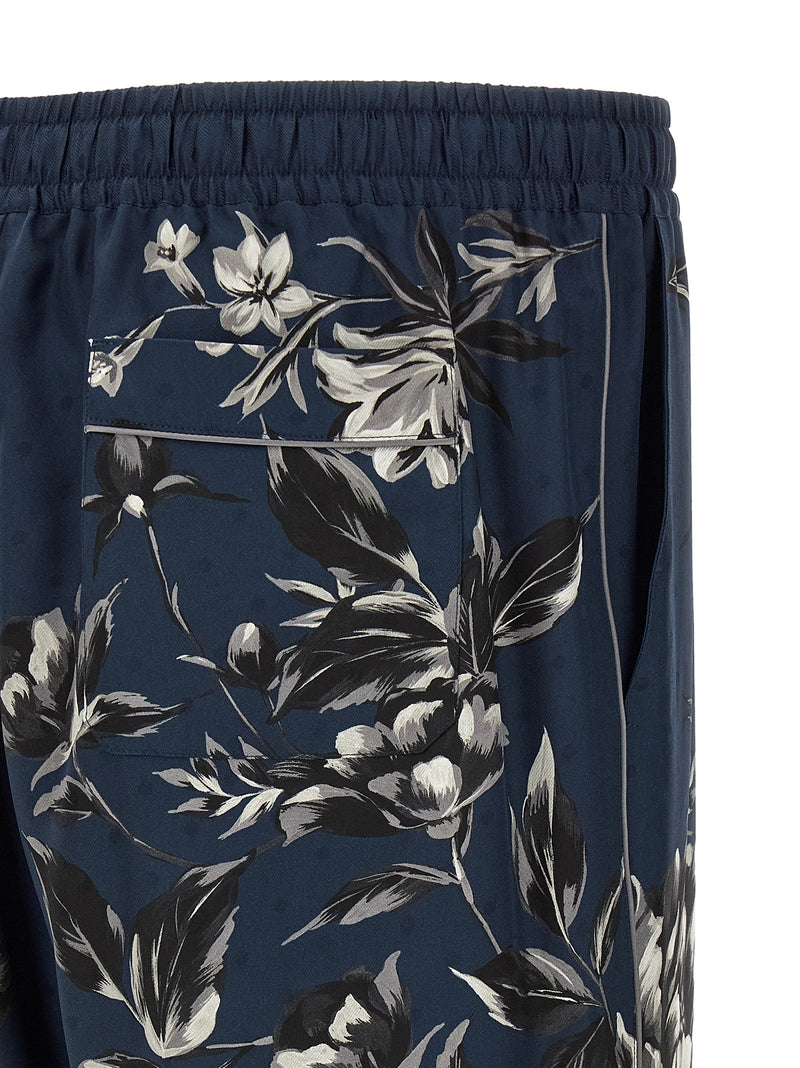 Dolce & Gabbana Vanity Blue Silk Casual Pants for Men