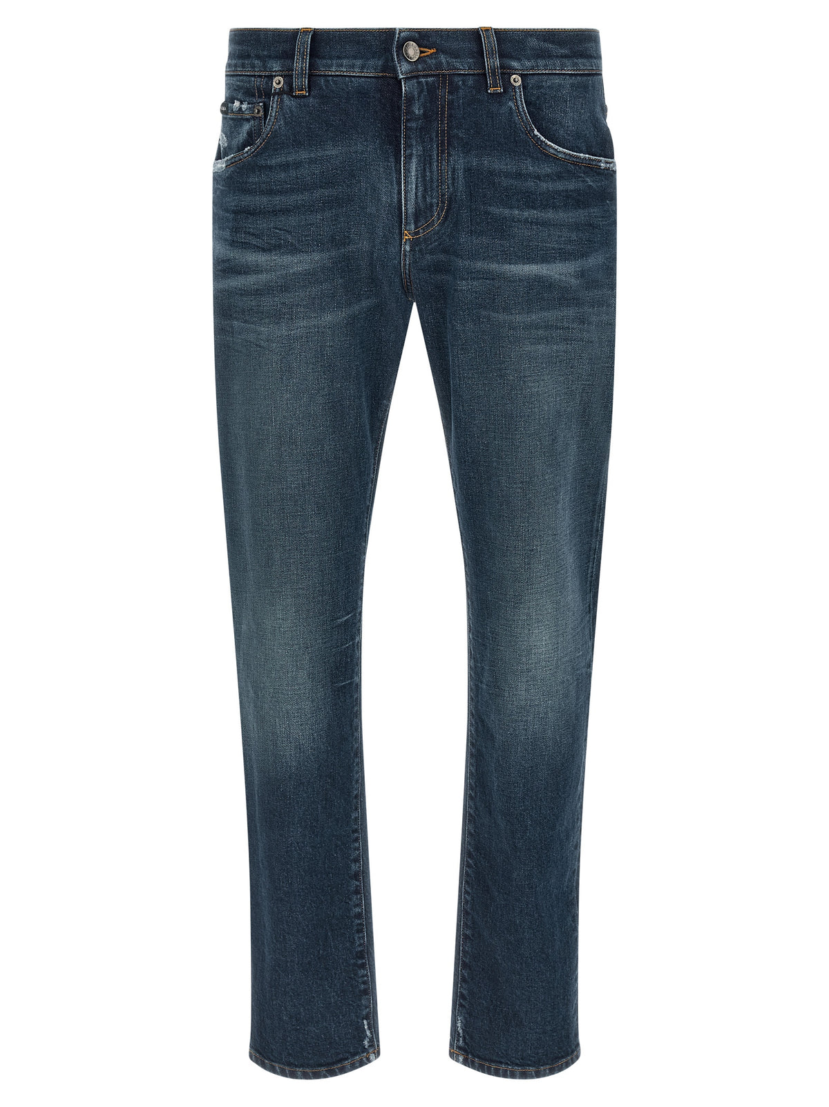 Dolce & Gabbana Blue Cotton Denim Jeans for Men