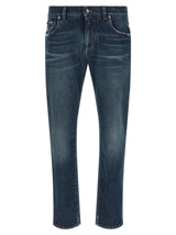 Dolce & Gabbana Blue Cotton Denim Jeans for Men