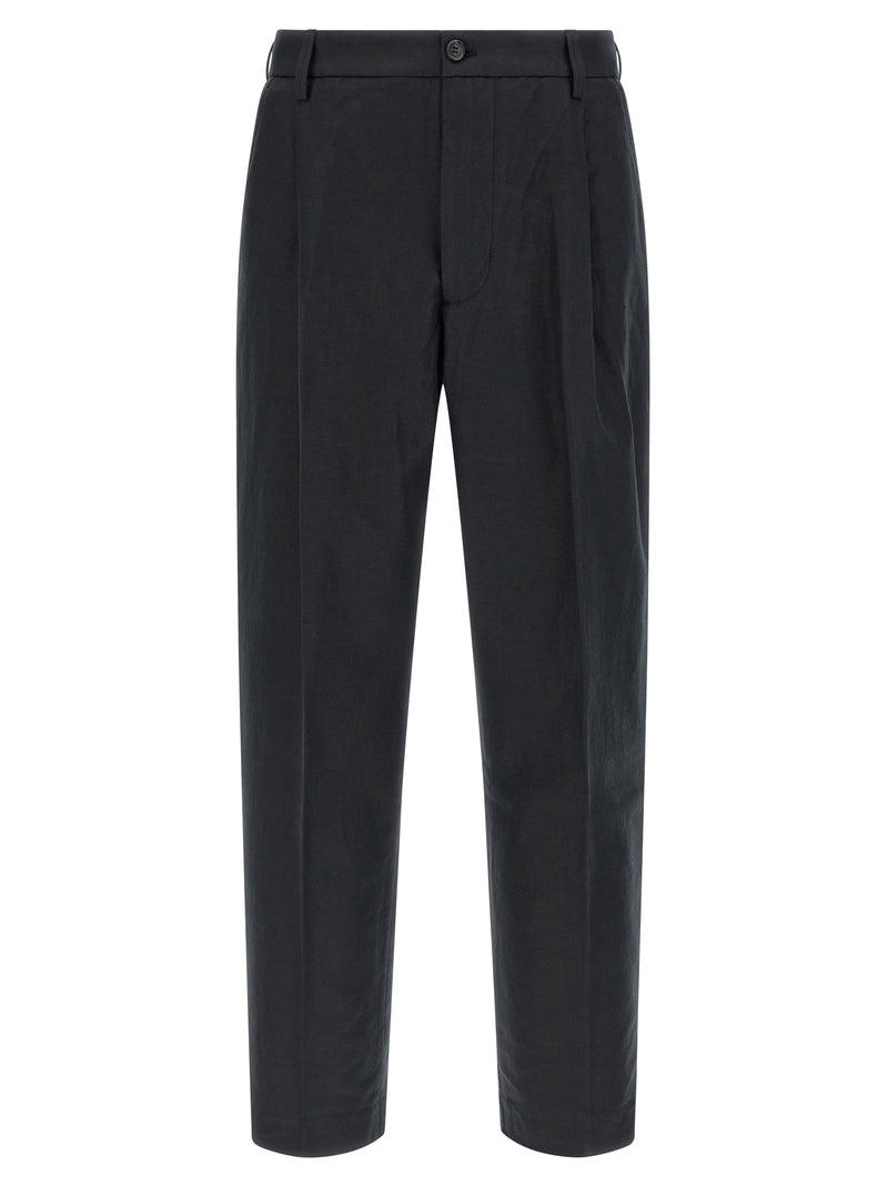 Department 5 Black Cotton Casual Pants