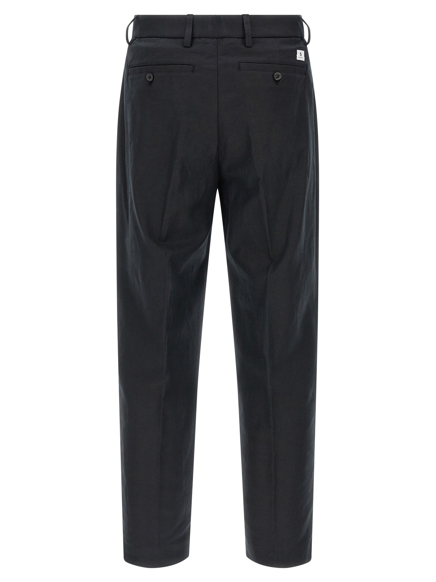 Department 5 Black Cotton Casual Pants
