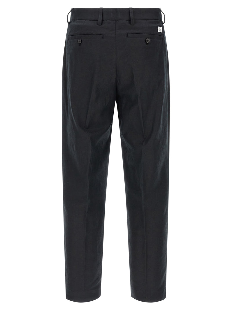 Department 5 Black Cotton Casual Pants