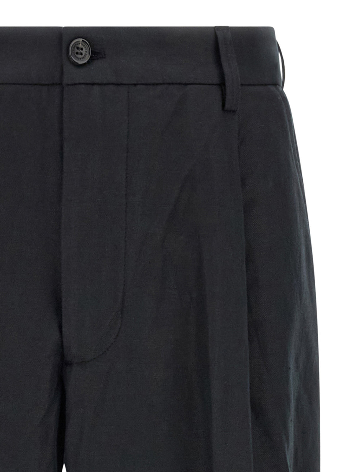 Department 5 Black Cotton Casual Pants