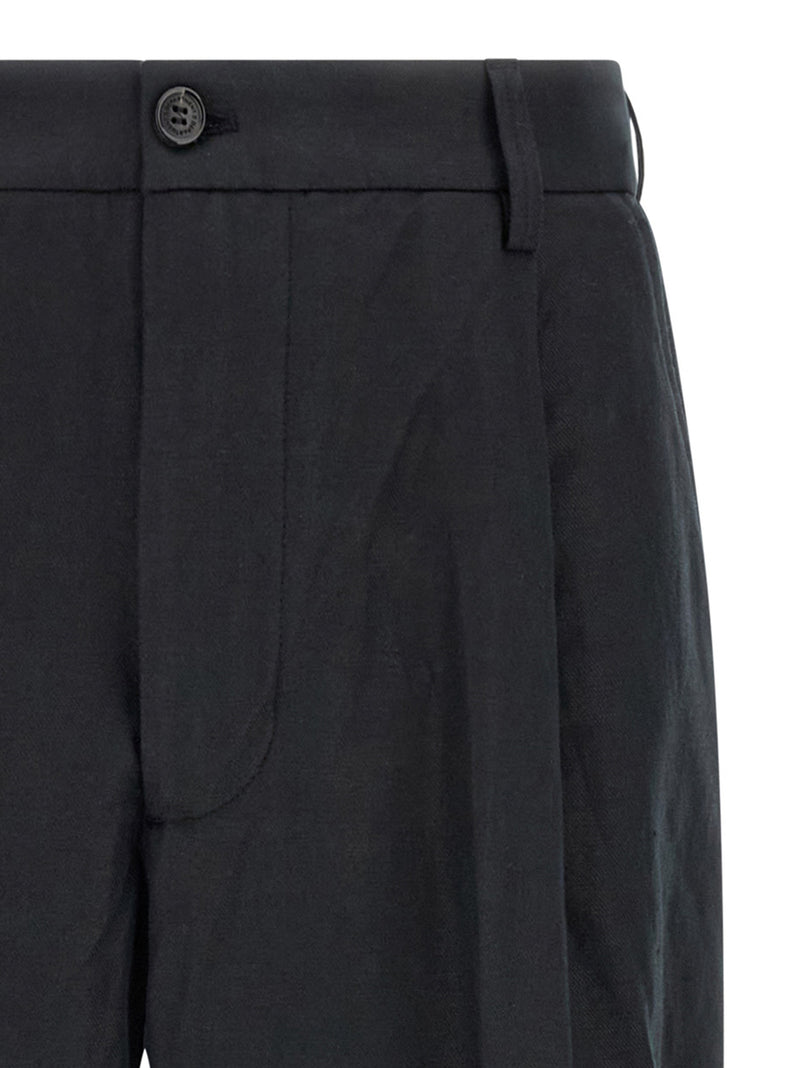 Department 5 Black Cotton Casual Pants
