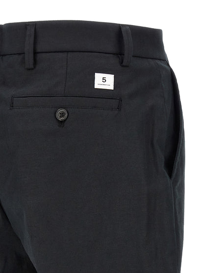 Department 5 Black Cotton Casual Pants