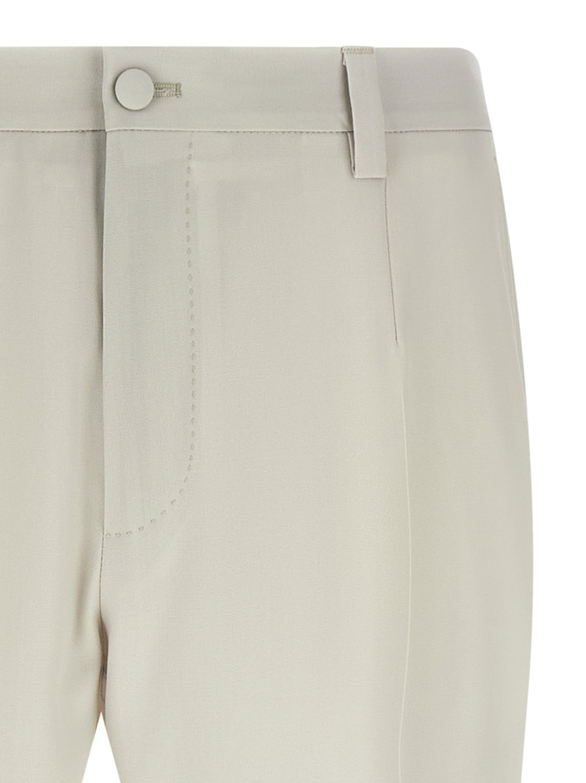 Dolce & Gabbana Beige Virgin Wool Dress Pants for Men