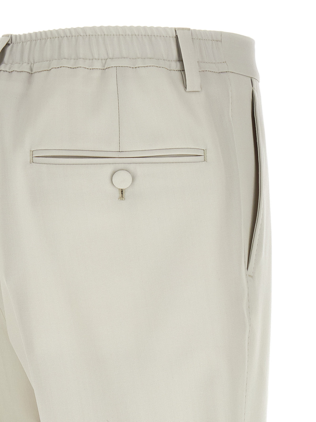 Dolce & Gabbana Beige Virgin Wool Dress Pants for Men