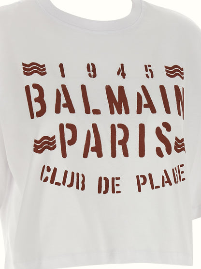 Balmain White Cotton T-Shirt