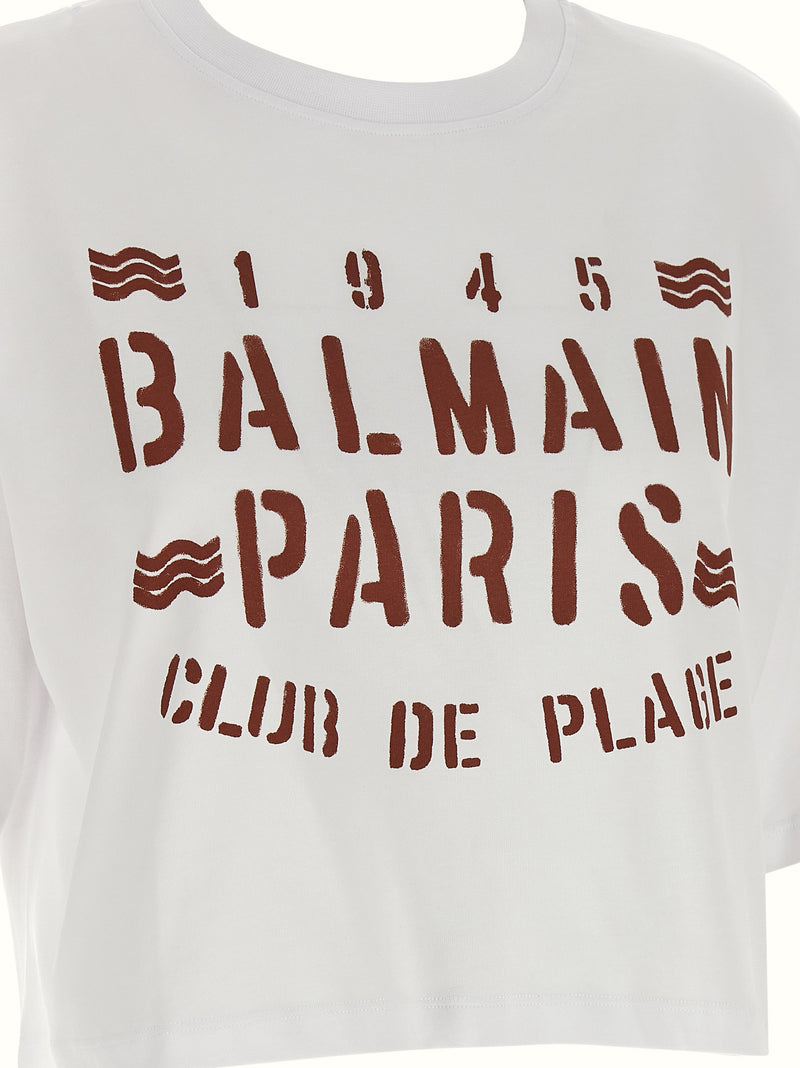 Balmain White Cotton T-Shirt