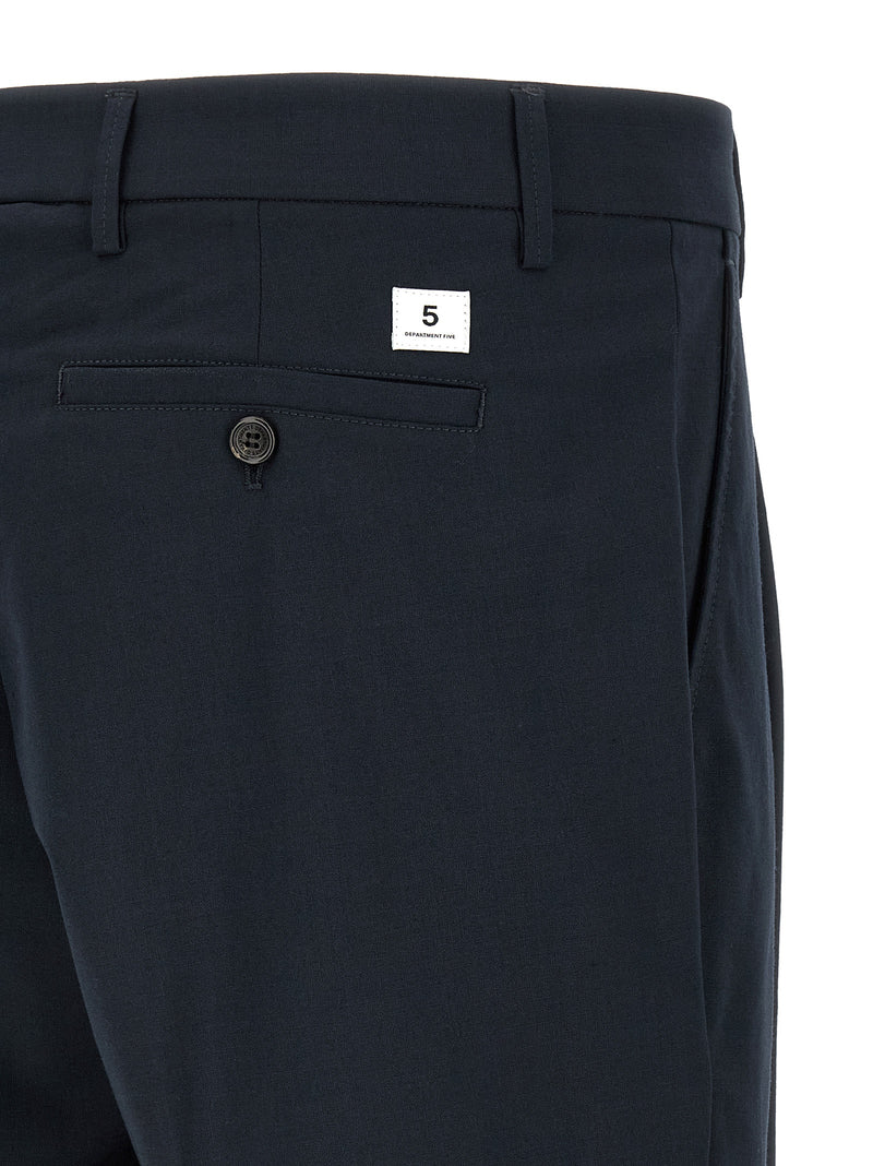 Department 5 Gin Blue Polyester Casual Pants for Men