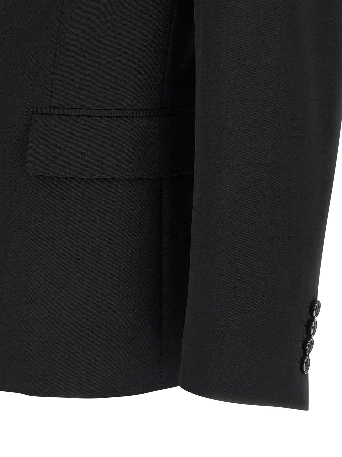 Dolce & Gabbana Black Virgin Wool Blazer - Sophisticated Style