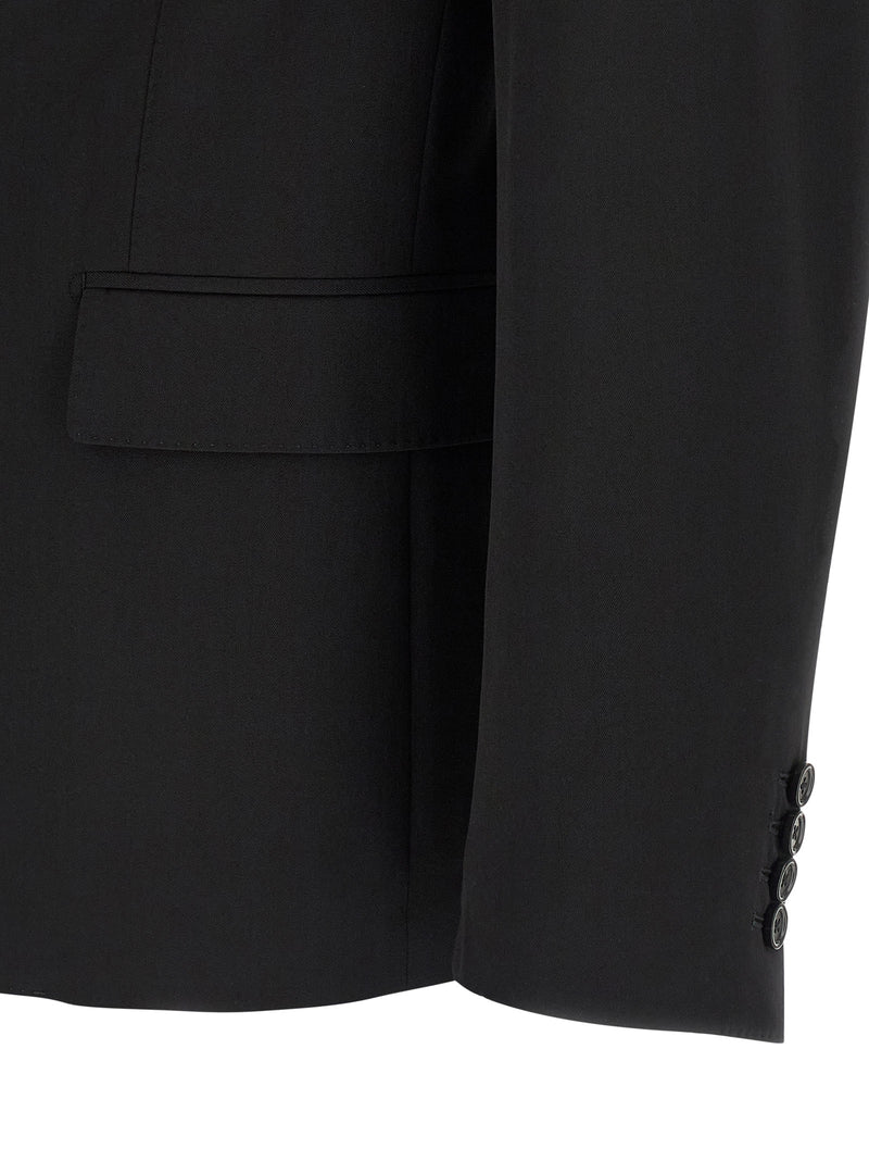 Dolce & Gabbana Black Virgin Wool Blazer for Men