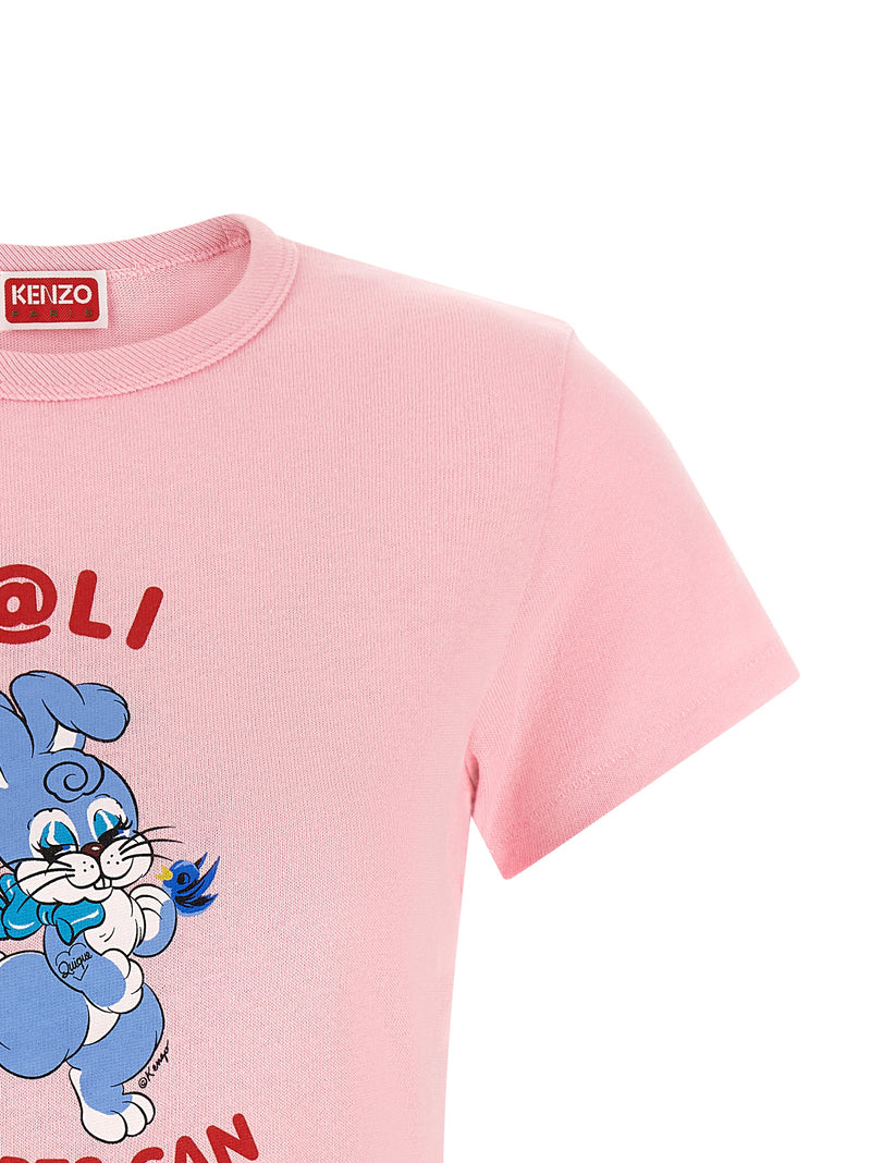 Kenzo Multicolor Cotton T-Shirt - Cartoon Design