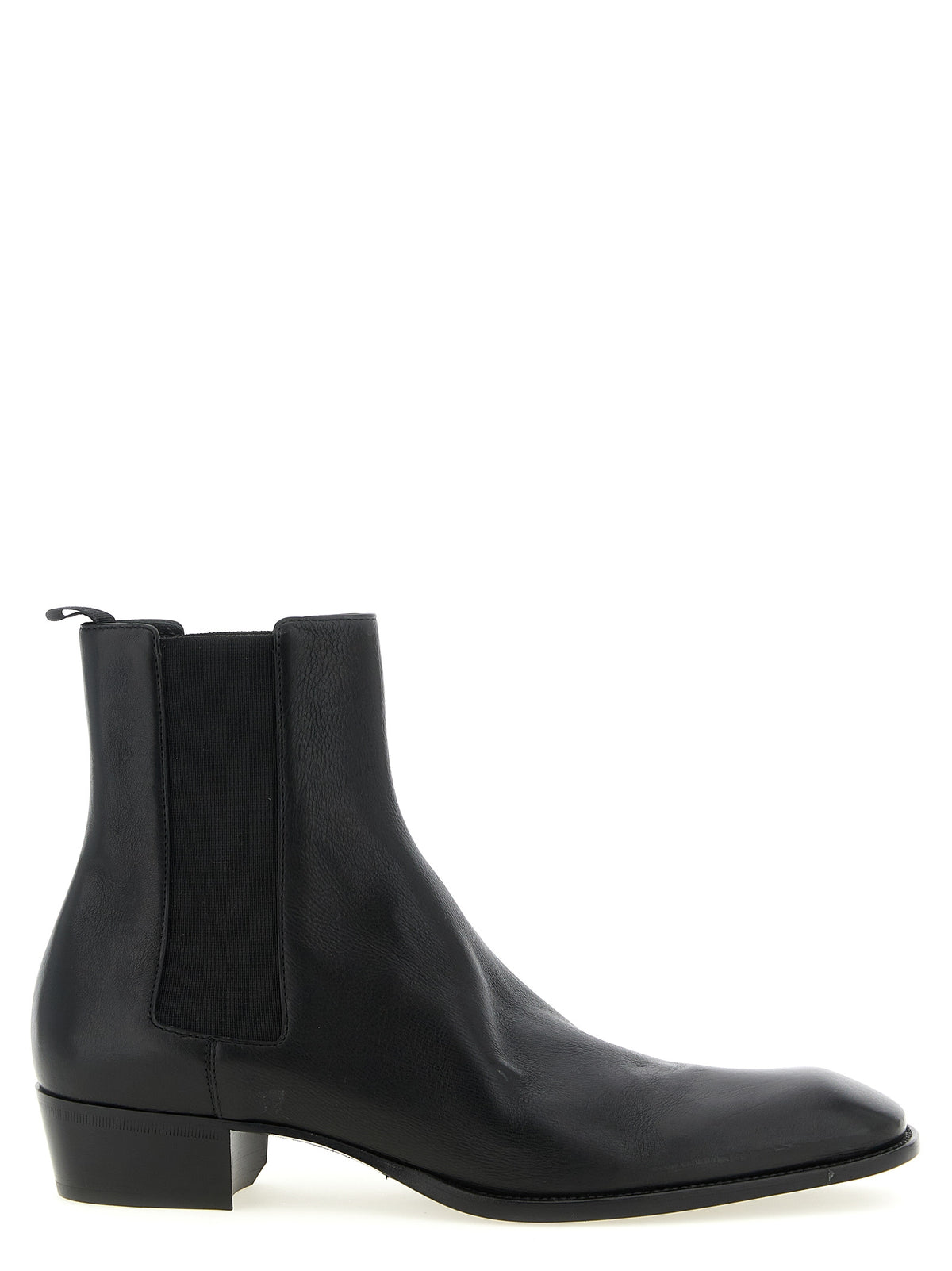 Saint Laurent Black Calfskin Chelsea Boots - Stanton Model