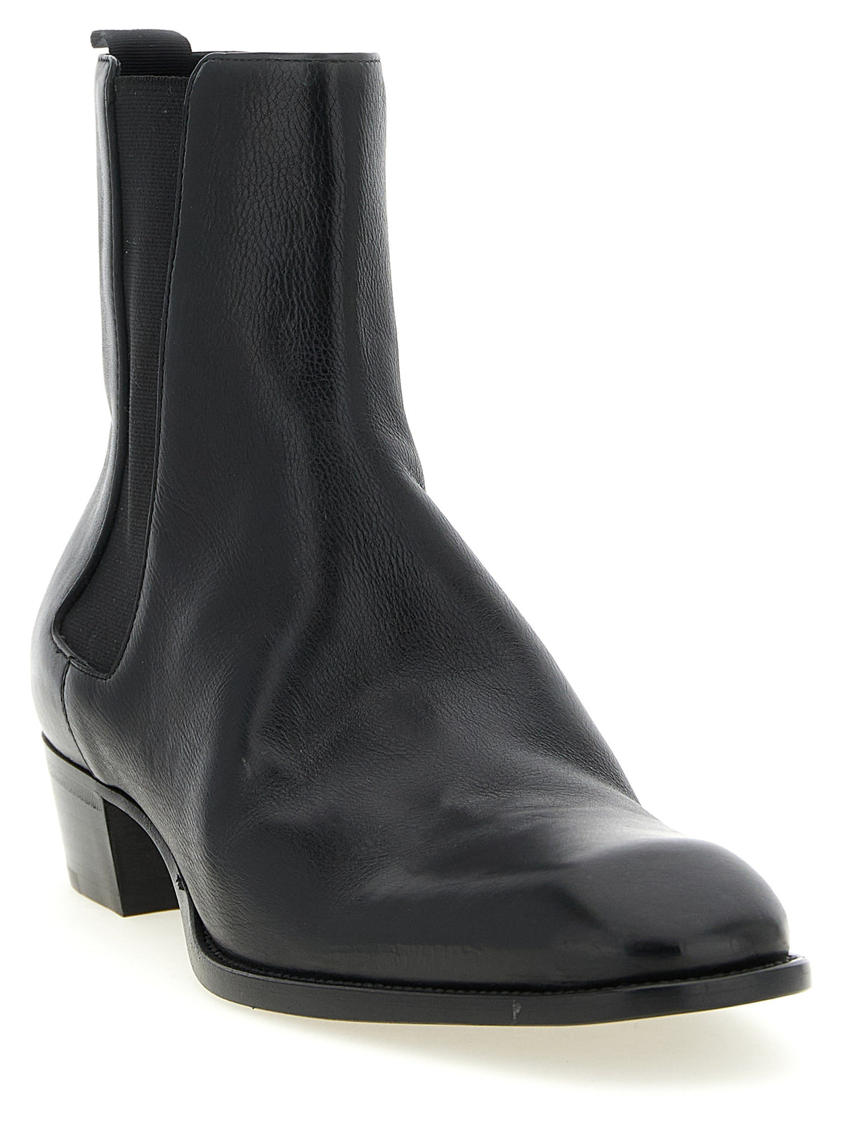 Saint Laurent Black Calfskin Chelsea Boots - Stanton Model