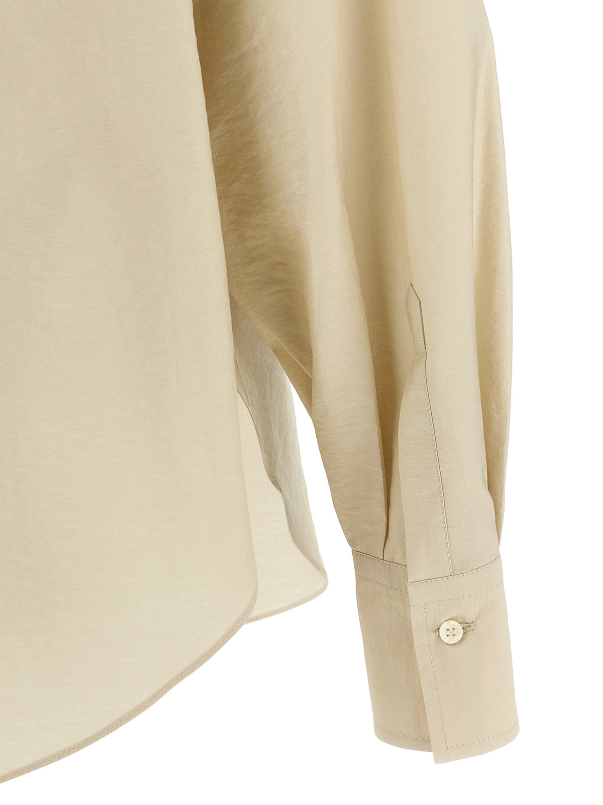 Chemisier en coton beige Brunello Cucinelli