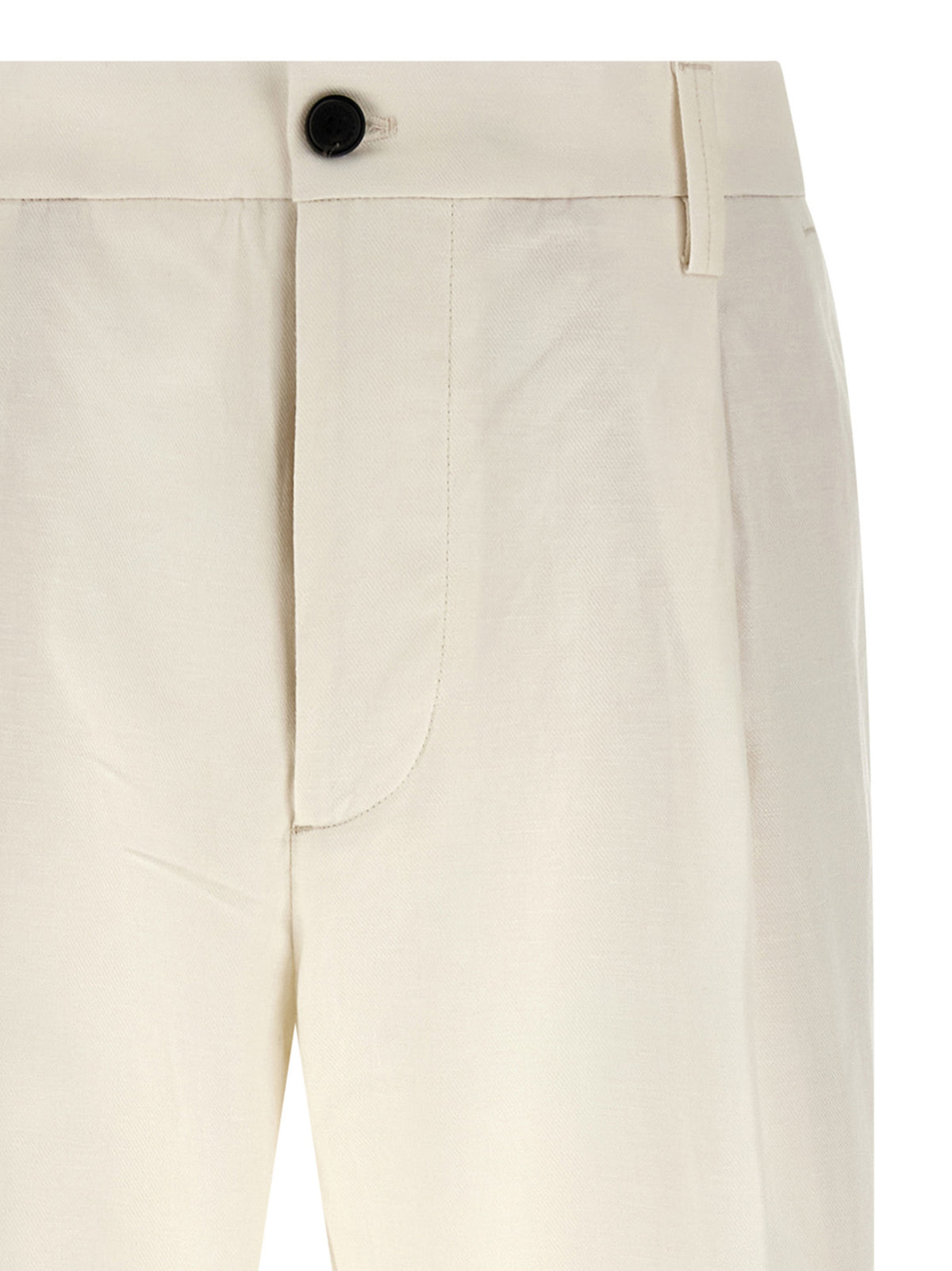 Department 5 White Cotton Casual Pants