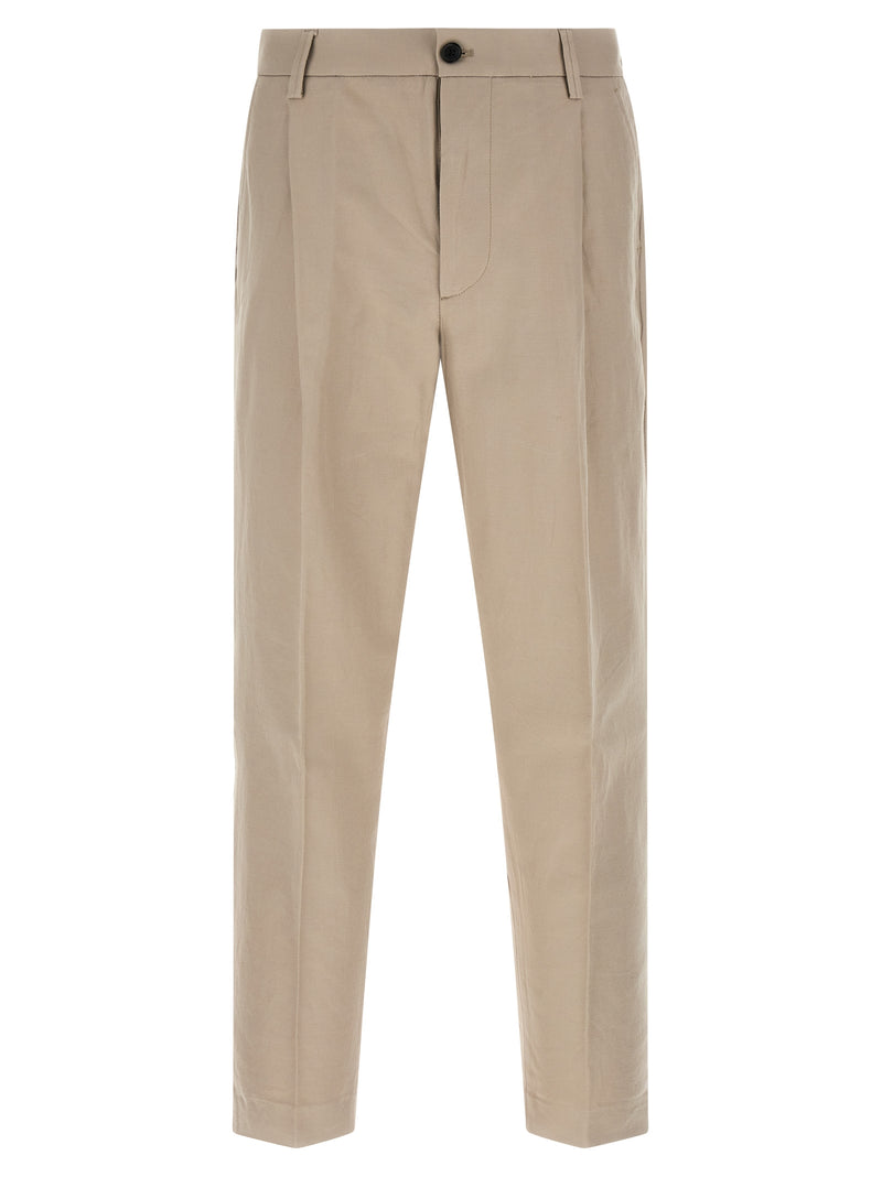 Department 5 Gin Beige Cotton Casual Pants for Men