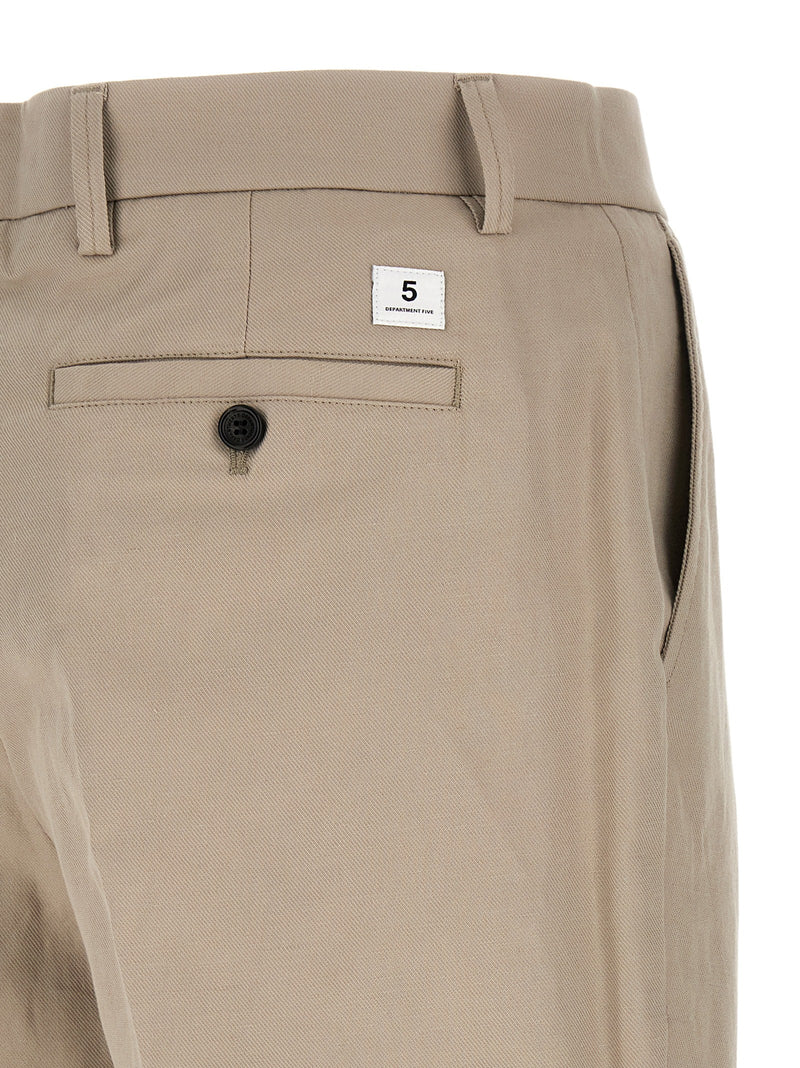 Department 5 Gin Beige Cotton Casual Pants for Men