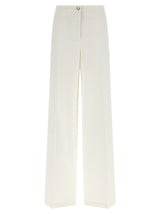 PINKO Jacopone White Linen Casual Pants for Women