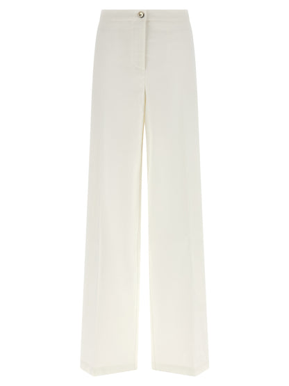 PINKO White Linen Casual Pants