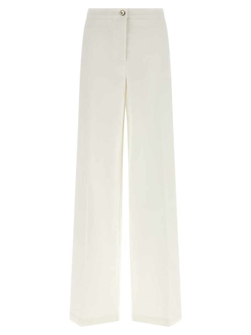 PINKO Jacopone White Linen Casual Pants for Women