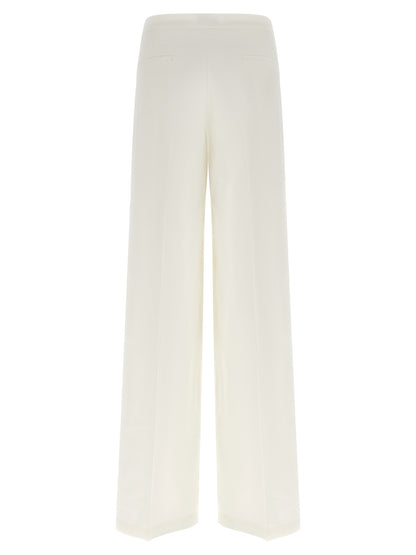 PINKO White Linen Casual Pants