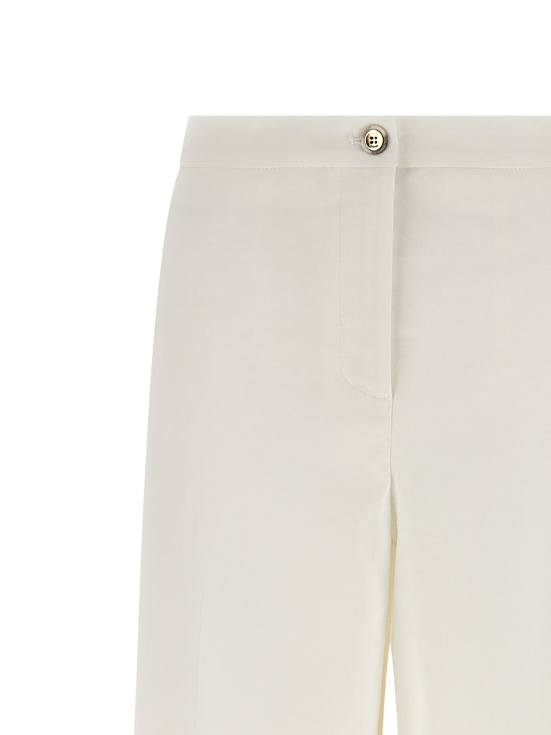 PINKO Jacopone White Linen Casual Pants for Women