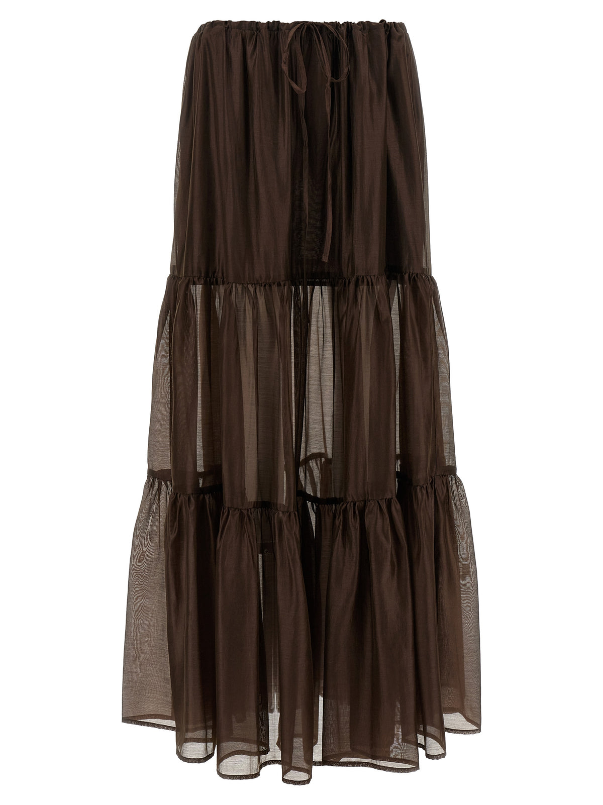 Twinset Brown Lycra Mini Skirt - Elegant & Trendy