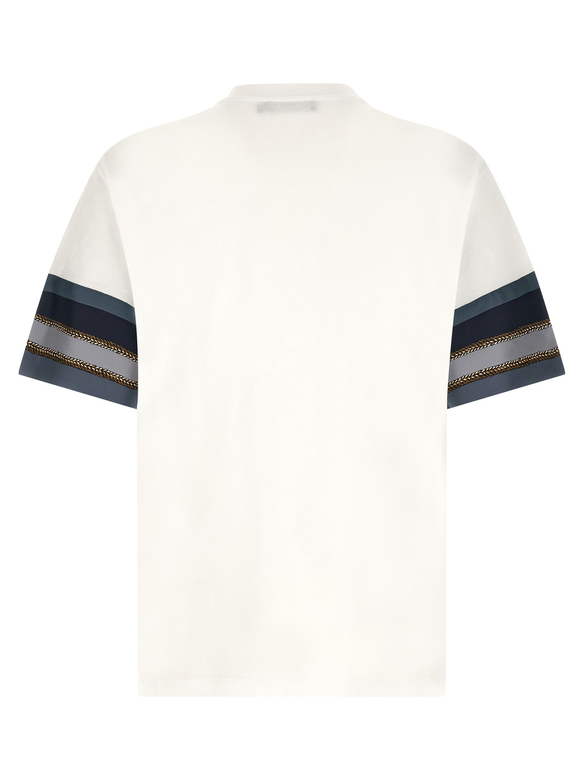 Dolce & Gabbana White Cotton T-Shirt with Cargo Print Inserts
