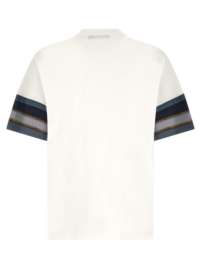 Dolce & Gabbana White Cotton T-Shirt with Cargo Print Inserts