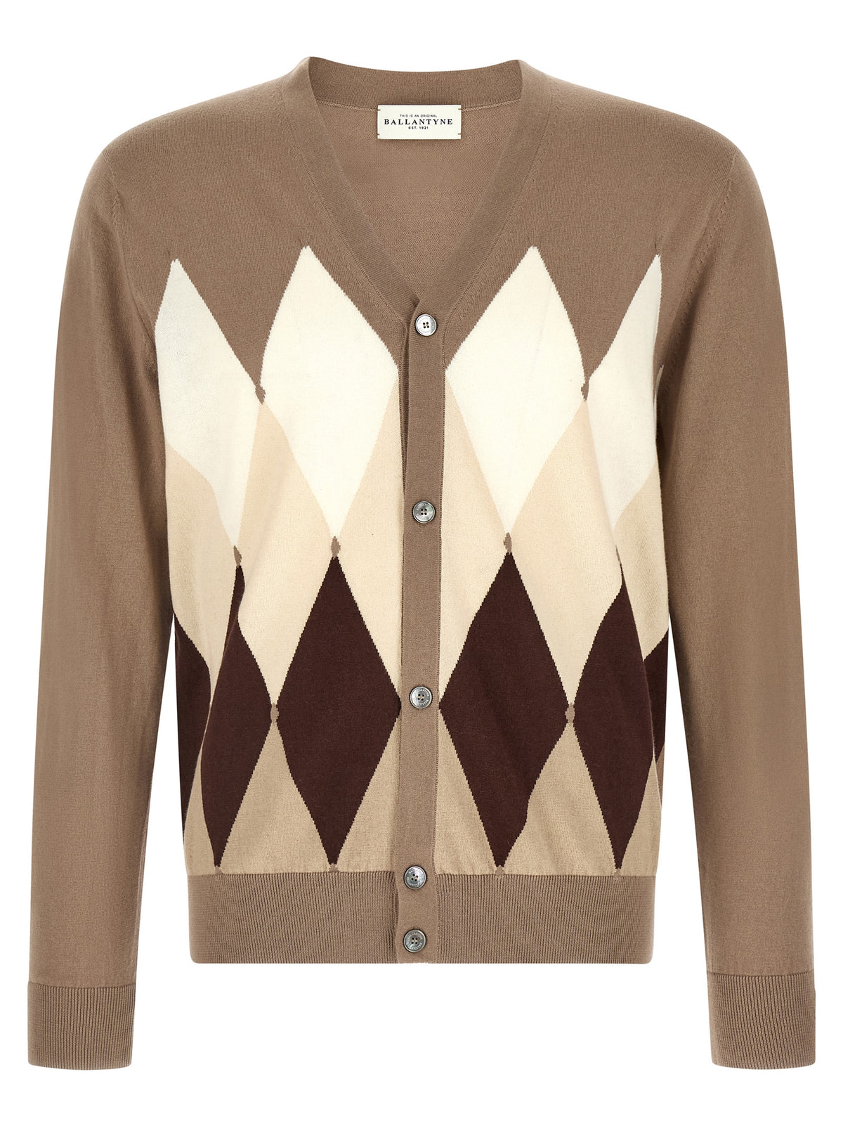 Cardigan Ballantyne en coton marron