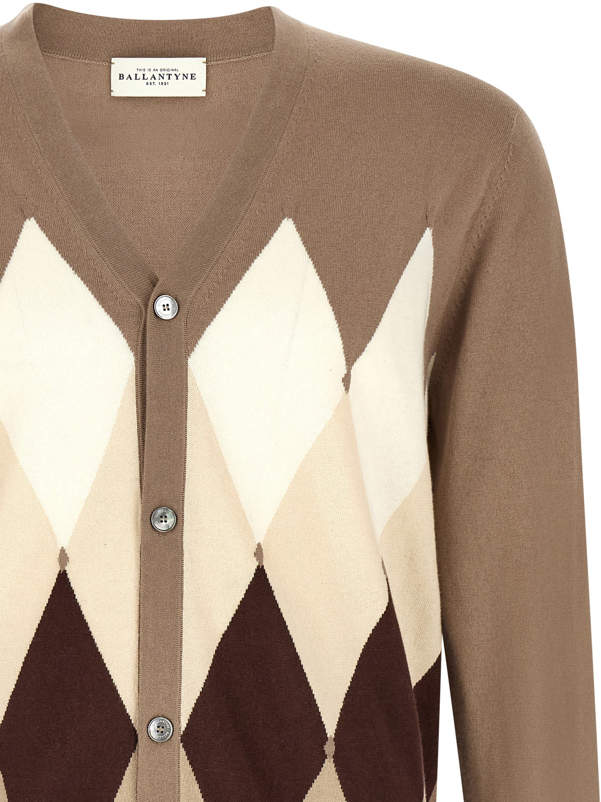 Cardigan Ballantyne en coton marron